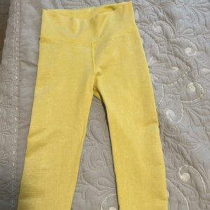 aerie offline yellow workout leggings